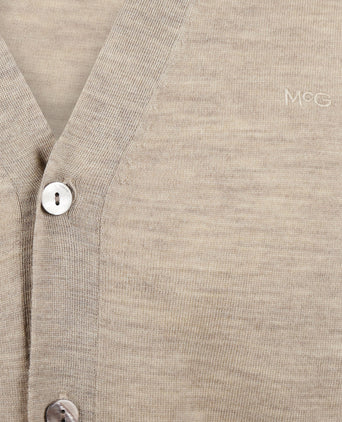 Vest Luxe Merino Button Closure | Sand