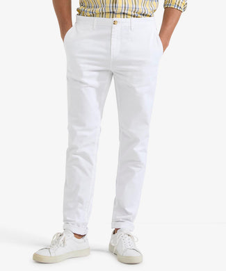 Chino Garment Dyed Modern Fit | White Chino Garment Dyed Modern Fit | White