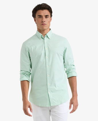 Overhemd Oxford Stretch Kleine Streep | Light Green
