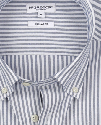 Overhemd Oxford Stretch Grote Streep | Navy