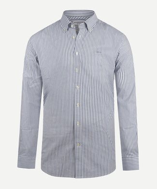 Shirt Oxford Stretch Large Stripe | Navy Shirt Oxford Stretch Large Stripe | Navy
