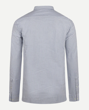 Overhemd Oxford Stretch Grote Streep | Navy