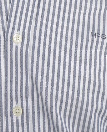 Overhemd Oxford Stretch Grote Streep | Navy