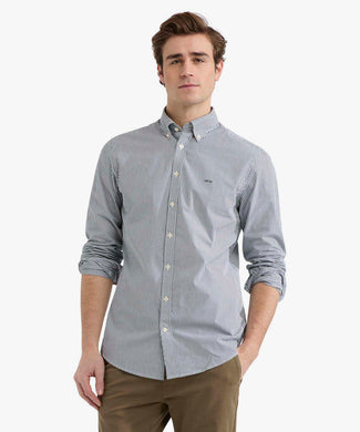 Shirt Poplin Stretch Stripe | Navy Shirt Poplin Stretch Stripe | Navy