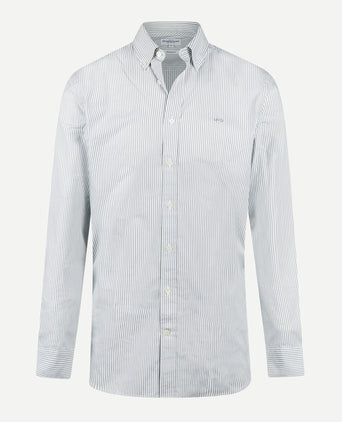 Overhemd Poplin Stretch Streep | Light Olive