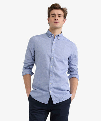 Shirt Linen Cotton | Vintage Blue Shirt Linen Cotton | Vintage Blue