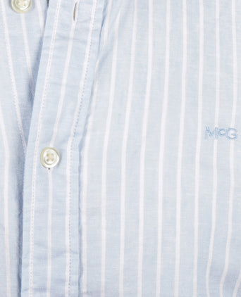 Overhemd Gestreept Linnen Katoen | Light Blue