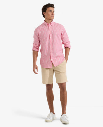 Overhemd Gestreept Linnen Katoen | Red