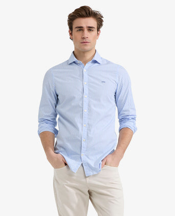 Overhemd Slim Fit Grote Streep | Medium Blue