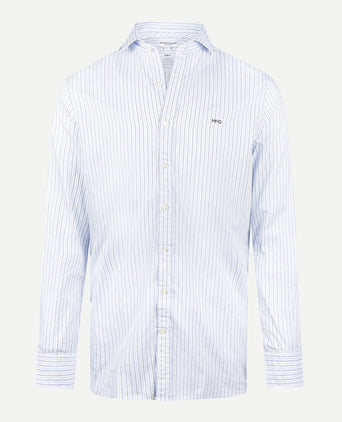 Overhemd Slim Fit Driedubbele Streep | Medium Blue