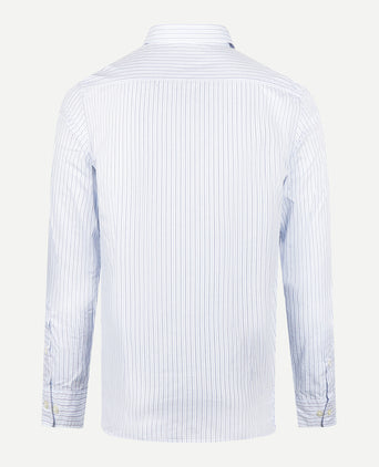 Overhemd Slim Fit Driedubbele Streep | Medium Blue