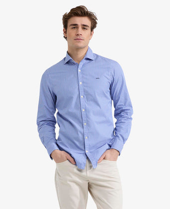 Overhemd Slim Fit Dubbele Streep | Medium Blue