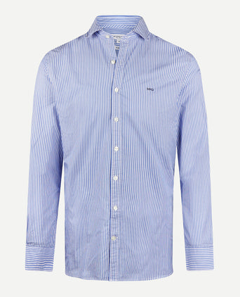 Overhemd Slim Fit Dubbele Streep | Medium Blue