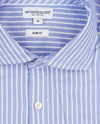 Overhemd Slim Fit Streep | Medium Blue