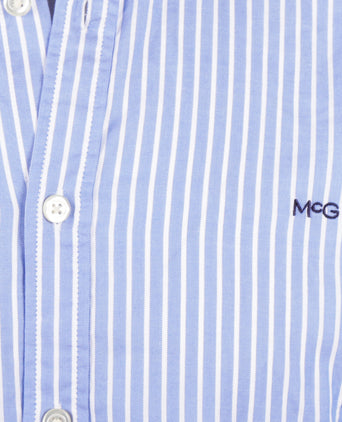 Overhemd Slim Fit Streep | Medium Blue