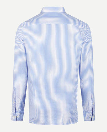 Overhemd Slim Fit Streep | Medium Blue