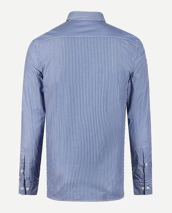 Overhemd Slim Fit Smalle Streep | Medium Blue