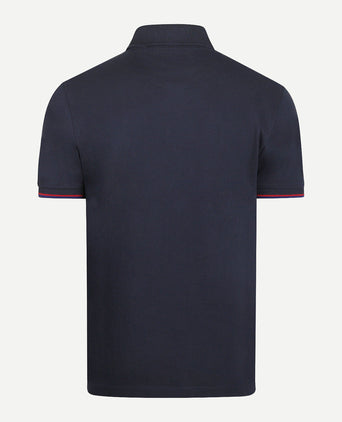 Polo Piqué with Emblem | Navy