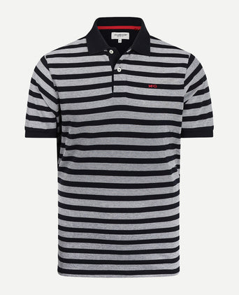 Polo Piqué Oxford Striped | Navy