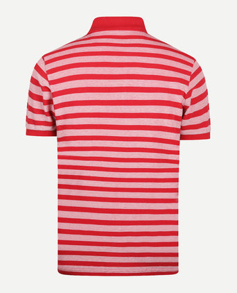 Polo Piqué Oxford Striped | Red