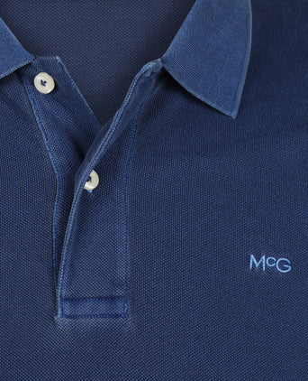 Polo Piqué Garment Dyed | Medium Blue