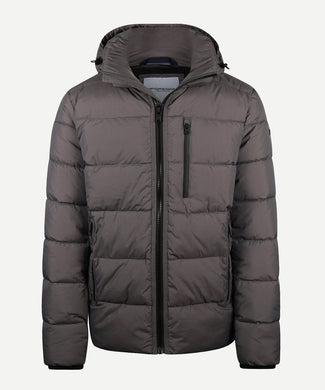 Hooded Bomber Jacket | Dark Grey Hooded Bomber Jacket | Dark Grey