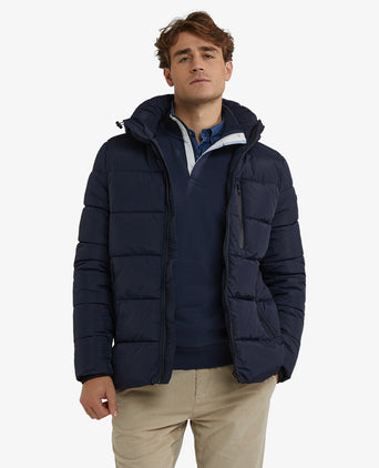 Hooded Bomber Jas | Navy