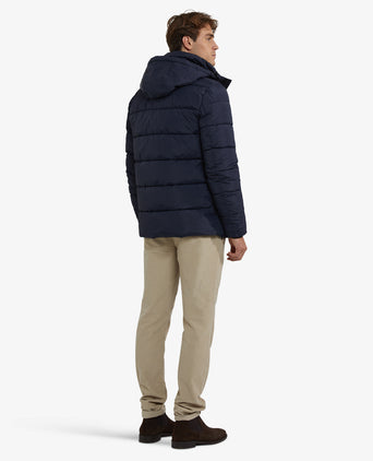 Hooded Bomber Jacket | Navy