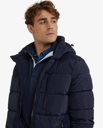 Hooded Bomber Jacket | Navy