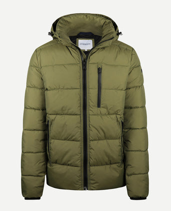 Hooded Bomber Jacket | Moss Green