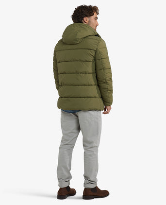 Hooded Bomber Jacket | Moss Green