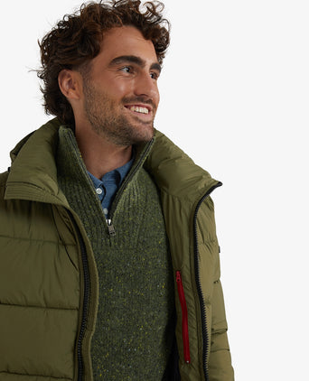 Hooded Bomber Jacket | Moss Green