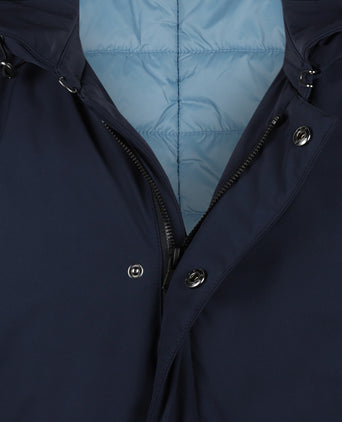 Hooded Raincoat | Navy