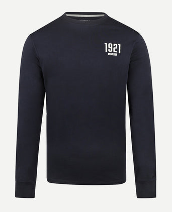 T-shirt Graphic Lange Mouw | Navy