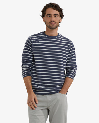 Striped Long Sleeve T-Shirt | Navy