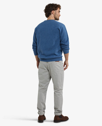 Lambswool Round Neck Sweater | Worker Blue