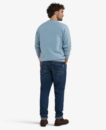 Lambswool Round Neck Sweater | Ice Blue