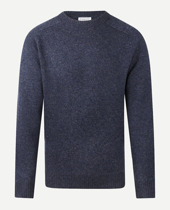 Lambswool Round Neck Sweater | Navy