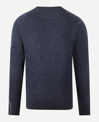 Lambswool Round Neck Sweater | Navy