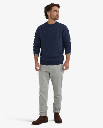 Lambswool Round Neck Sweater | Navy