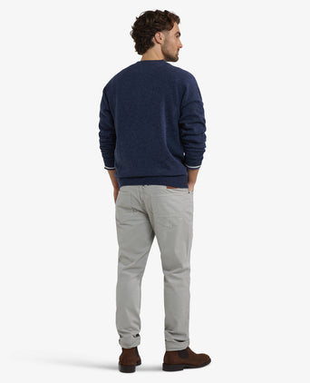 Lambswool Round Neck Sweater | Navy