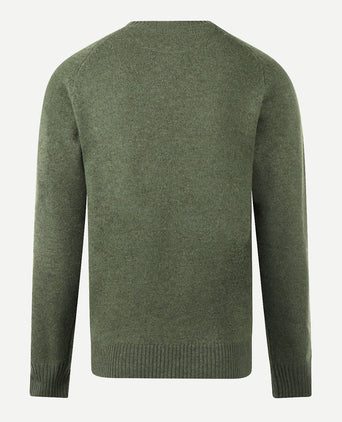 Lambswool Round Neck Sweater | Winter Sage