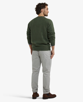 Lambswool Round Neck Sweater | Winter Sage