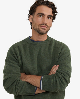 Lambswool Round Neck Sweater | Winter Sage