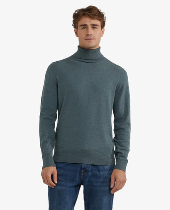 Turtleneck Cotton Merino Wool | Winter Sage