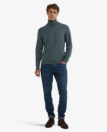 Turtleneck Cotton Merino Wool | Winter Sage