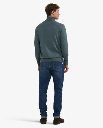Turtleneck Cotton Merino Wool | Winter Sage