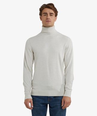 Turtleneck Cotton Merino Wool | Off White Turtleneck Cotton Merino Wool | Off White