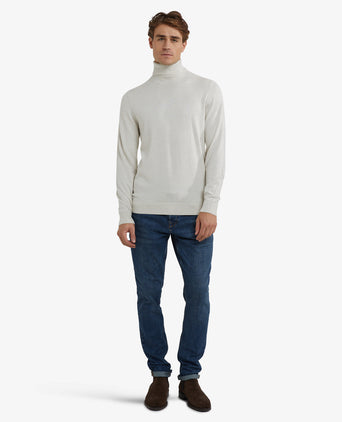Turtleneck Cotton Merino Wool | Off White