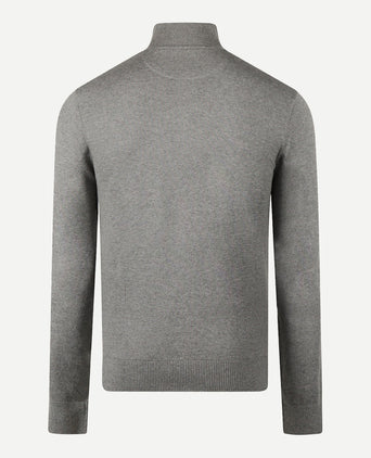 Half-Zip Sweater Cotton Merino Wool | Medium Grey Melange